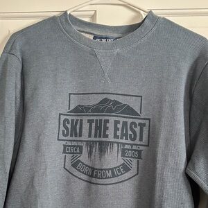 Ski the East Blue Men's waffle tee